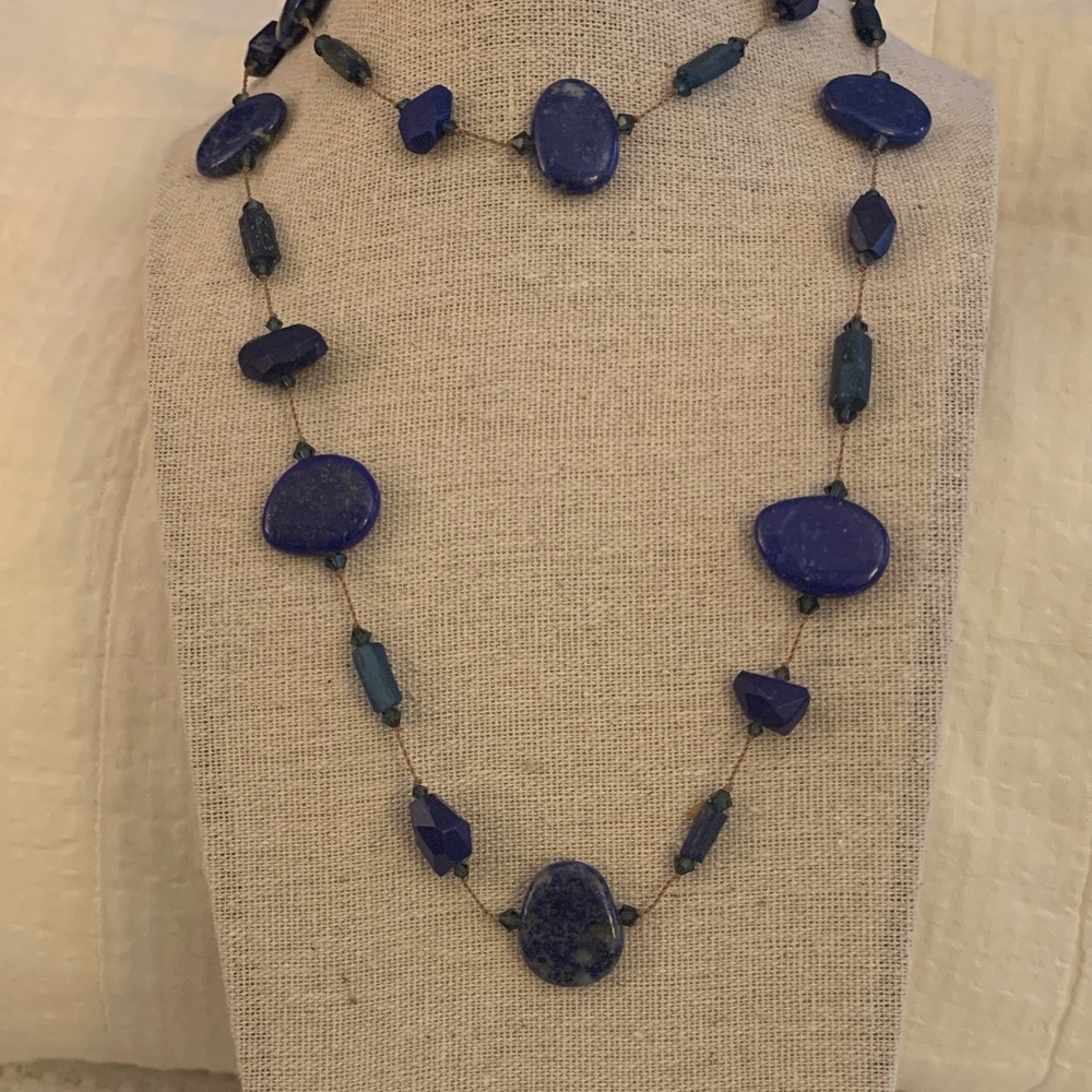 Elegant Blue Stone Necklace